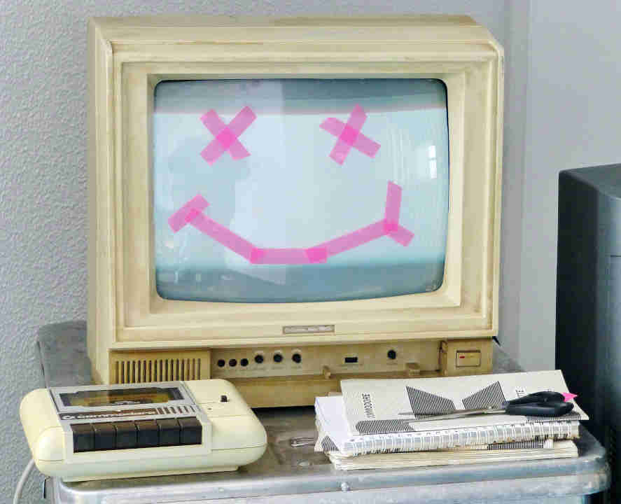 Old computer tower ready for responsible disposal